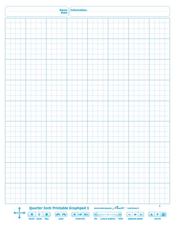 1 4 inch graph paper free printable