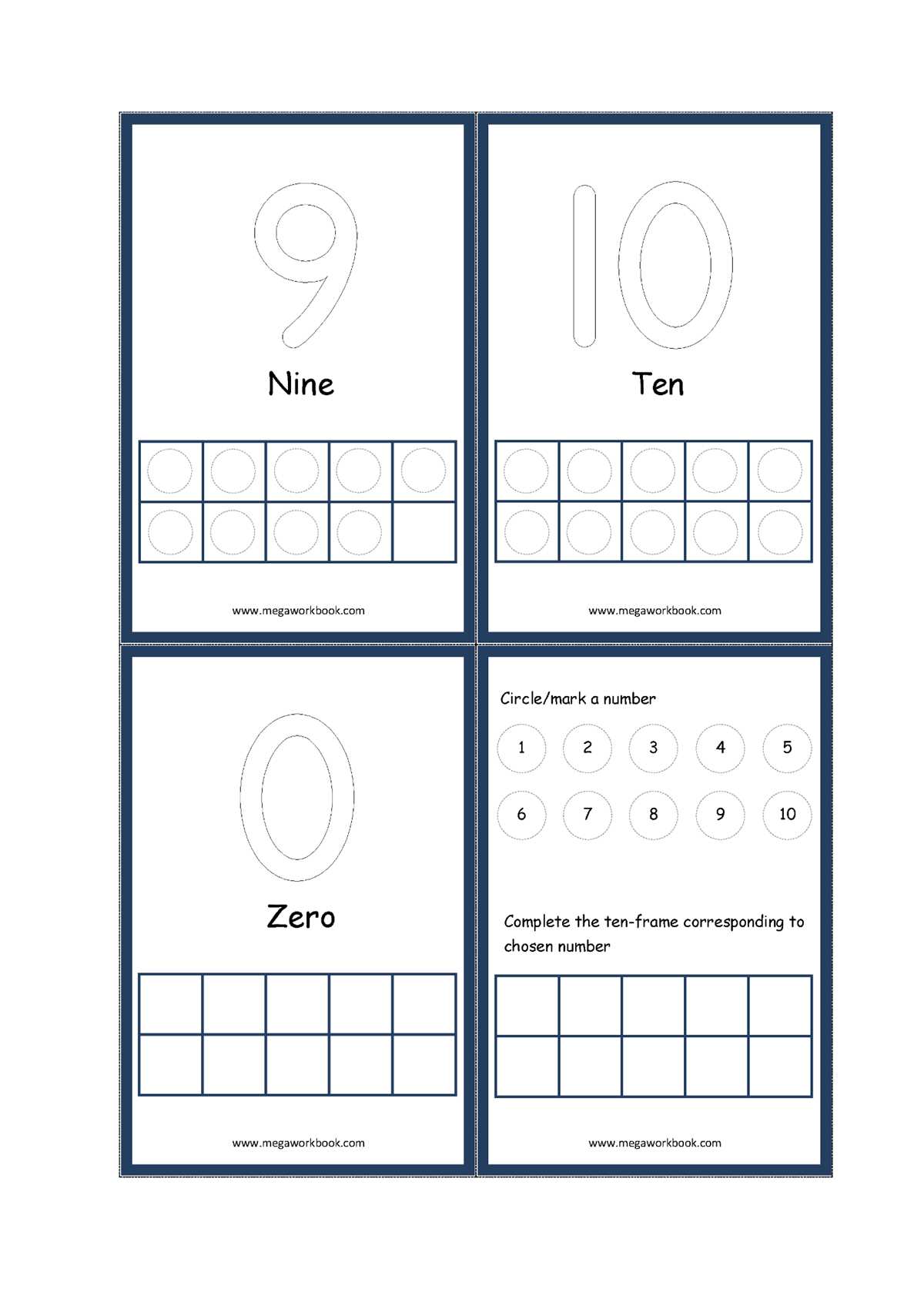 10 frame printable