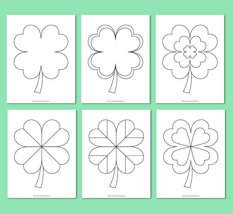 4 leaf clover printable template