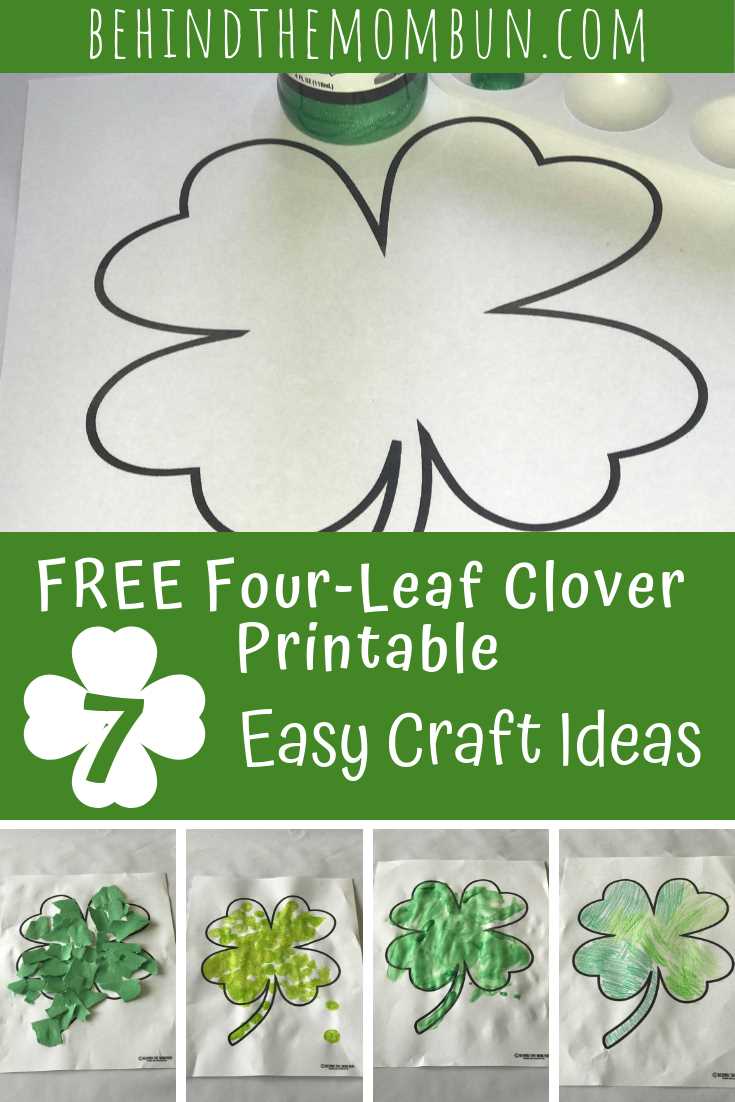 4 leaf clover printable template