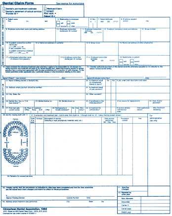 ada dental claim form printable ada dental claim form printable