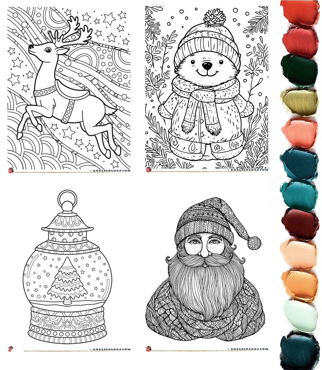 adult coloring pages printable christmas