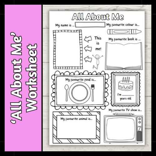 all about me poster free printable