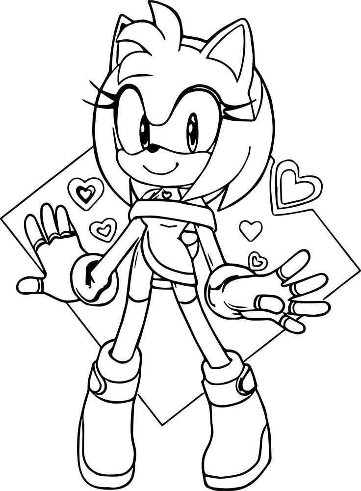 amy rose coloring pages printable