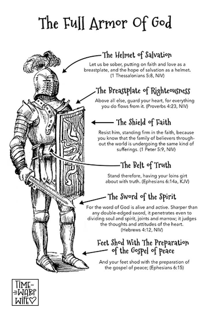 armour of god printable armour of god printable