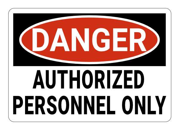 authorized personnel only sign printable