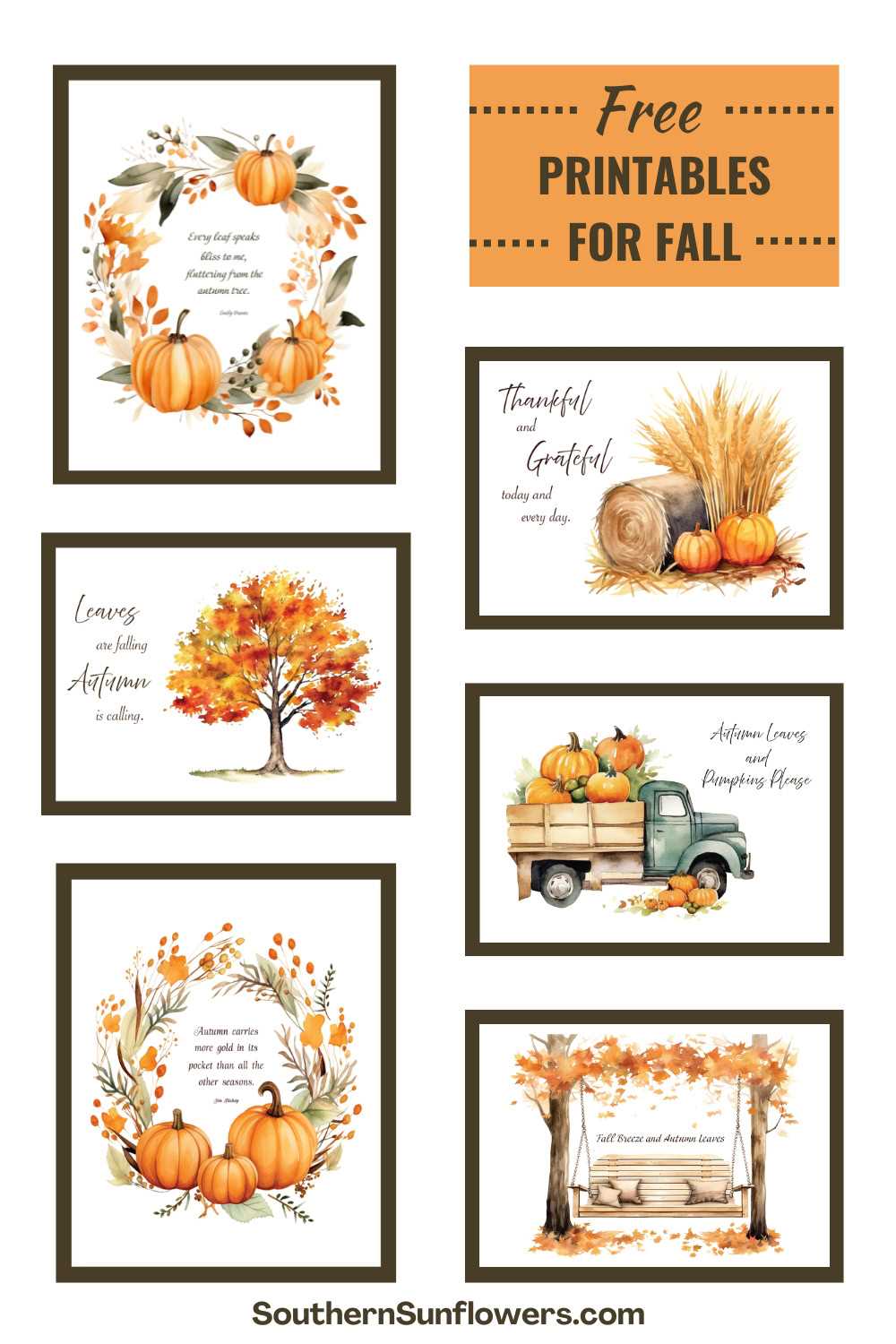 autumn free printables