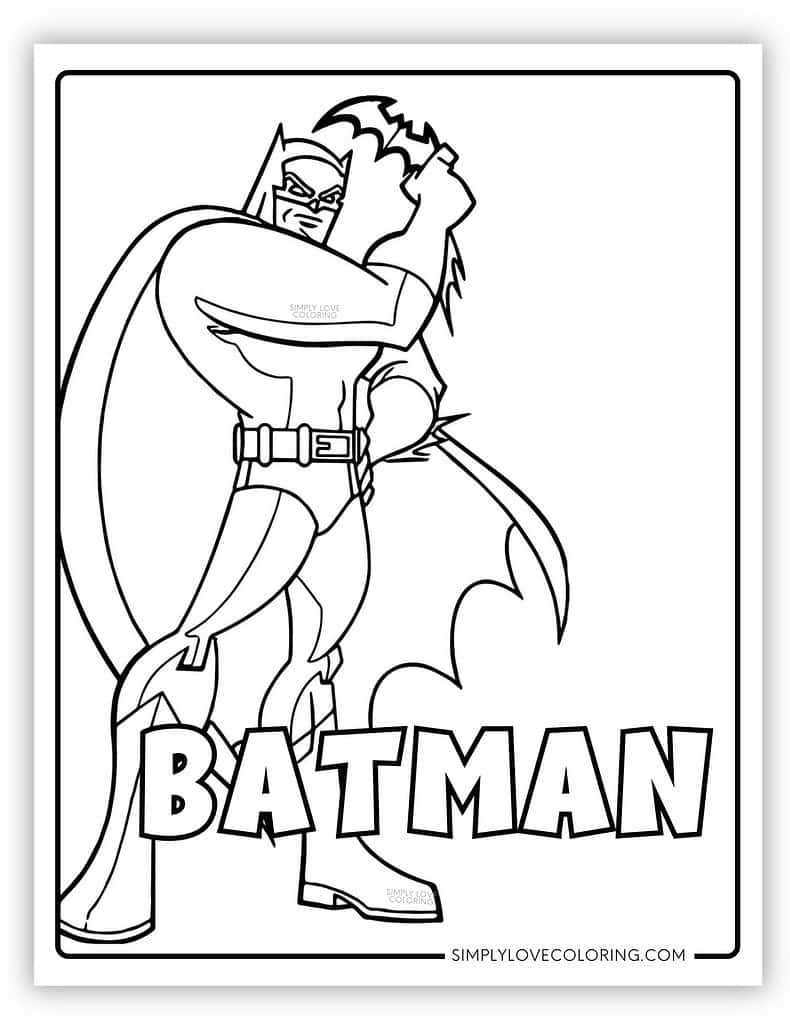 batman coloring page printable