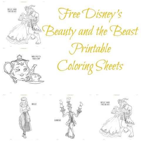 beauty and the beast printables
