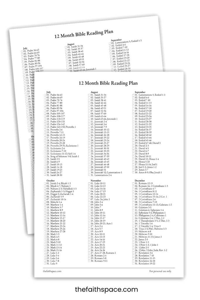 bible reading plan for one year printable bible reading plan for one year printable
