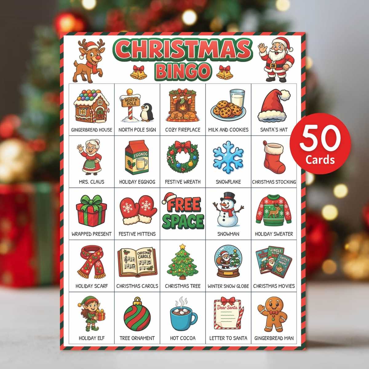 bingo printable christmas