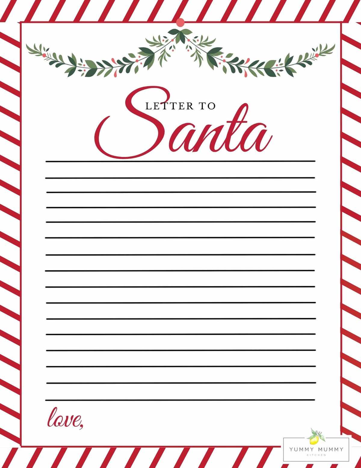 blank letter to santa printable