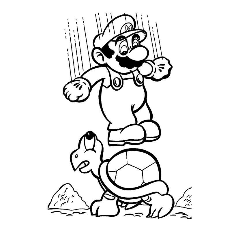 bowser coloring pages printable
