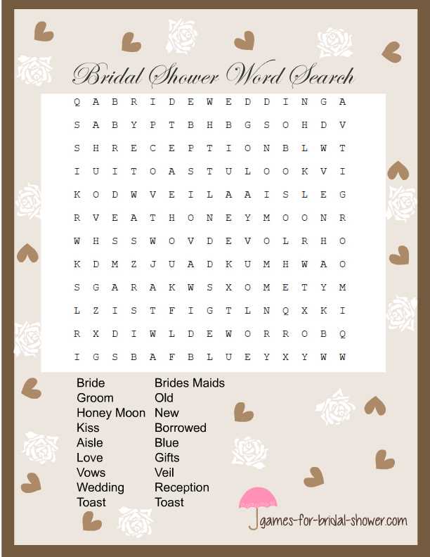 bridal shower free printable games bridal shower free printable games