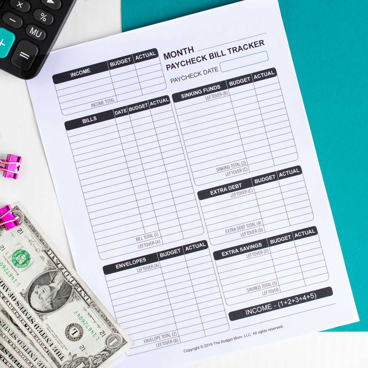 budget by paycheck printables