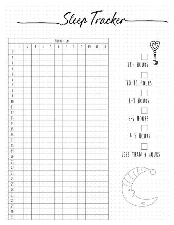 bullet journal habit tracker printable