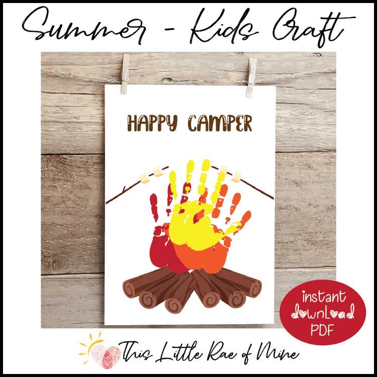 camping craft printable camping craft printable