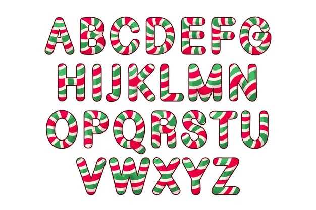 candy cane printable letters candy cane printable letters