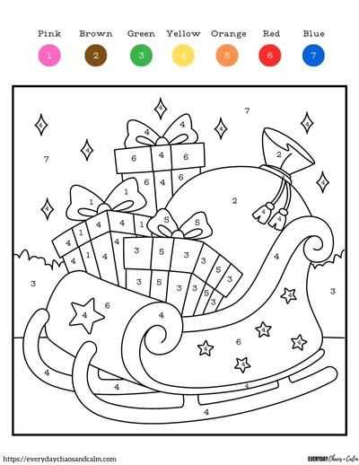 christmas paint by number printables