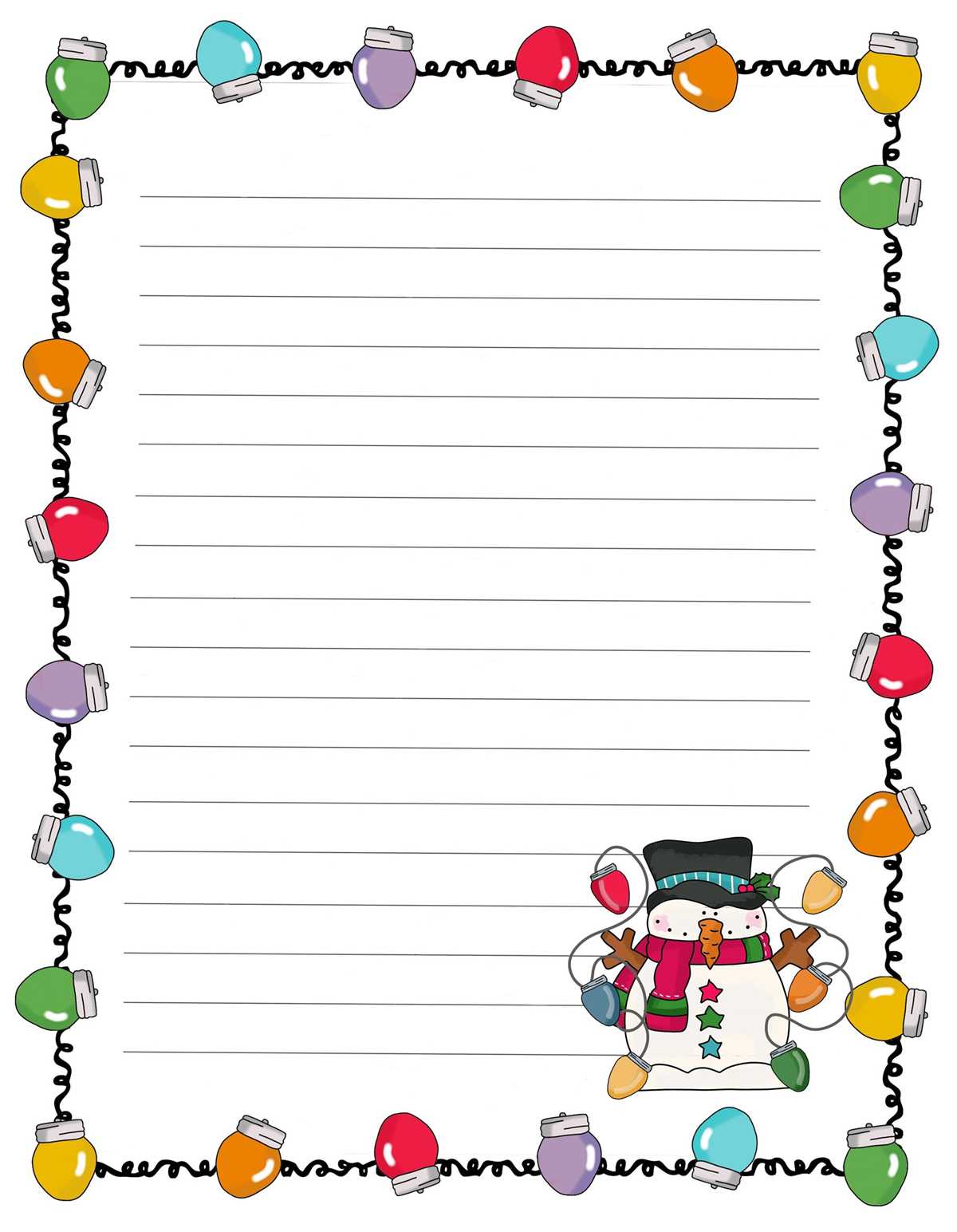 christmas stationery printable