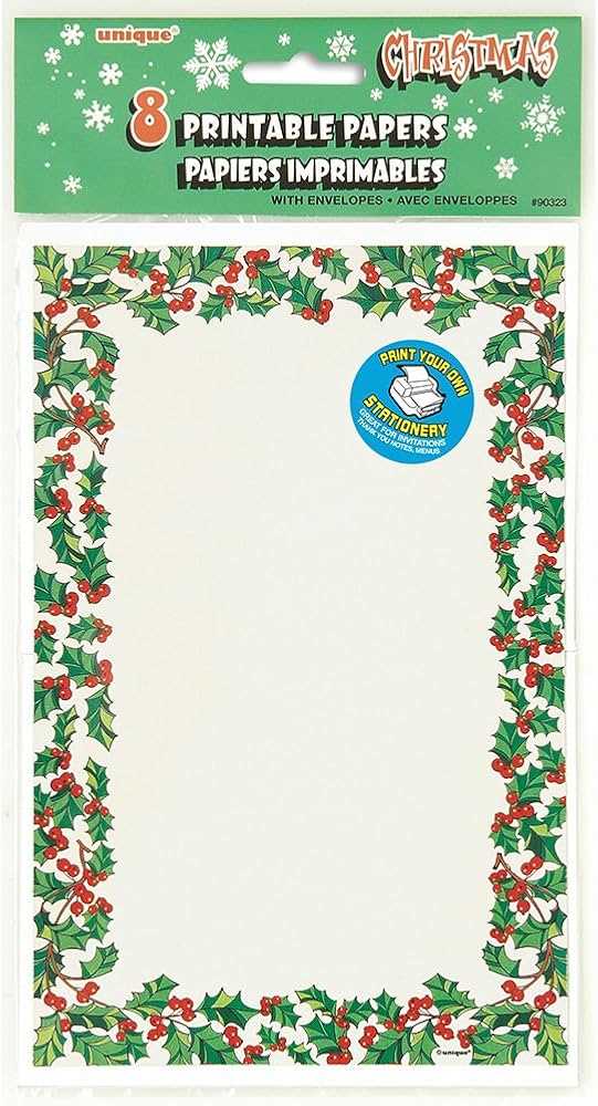 christmas stationery printable