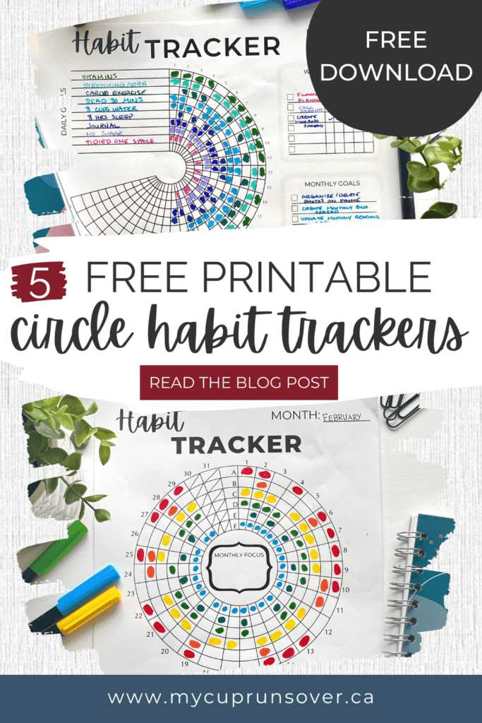 circle habit tracker printable