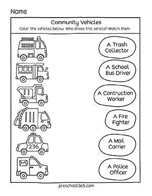community helpers worksheets free printables