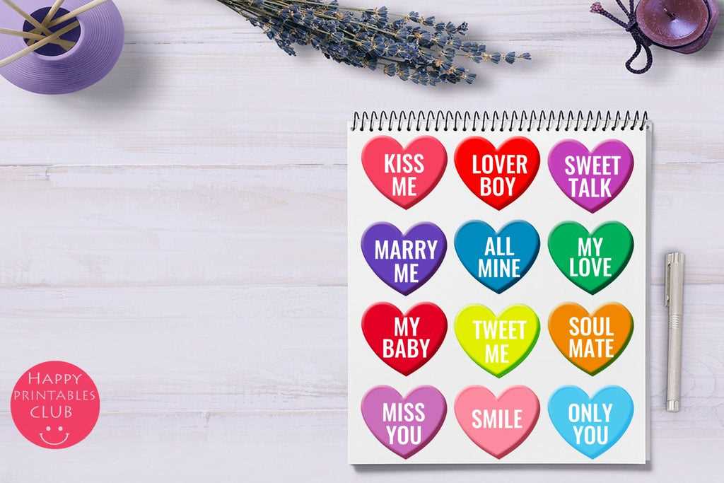 conversation hearts printable conversation hearts printable