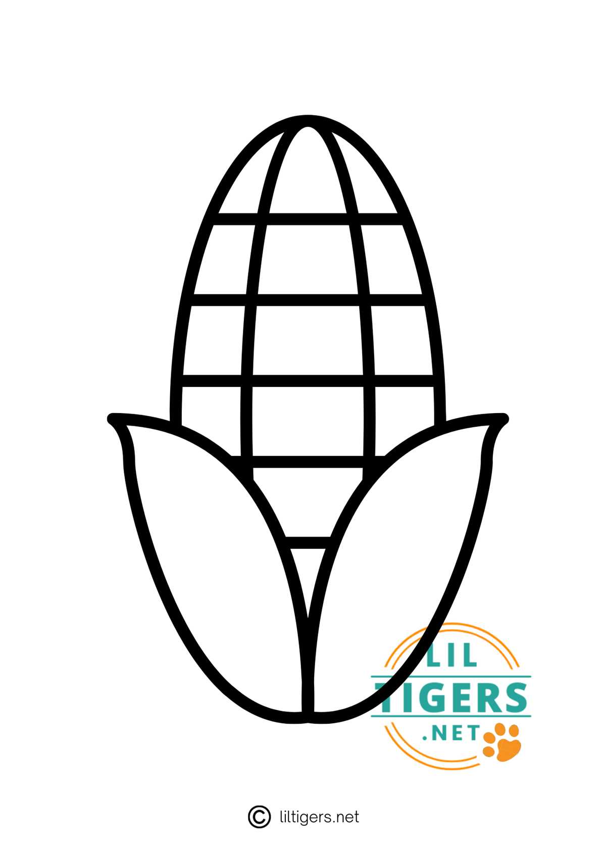 corn cob printable template