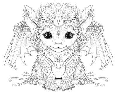 cute dragon coloring pages printable free