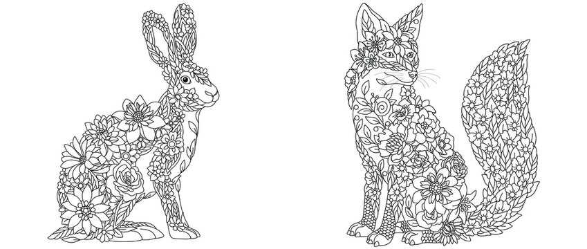 cute fox coloring pages printable cute fox coloring pages printable