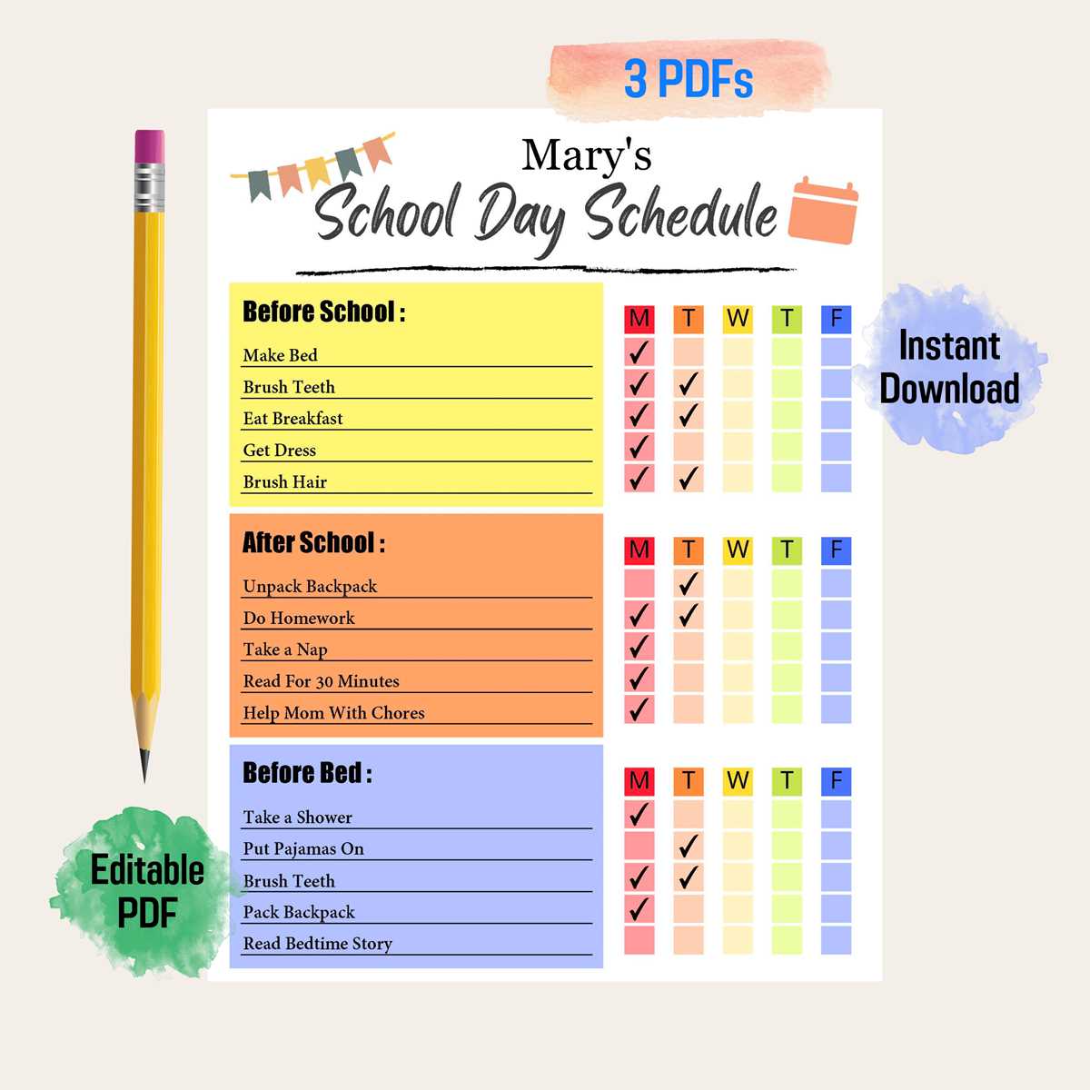 daily printable checklist daily printable checklist