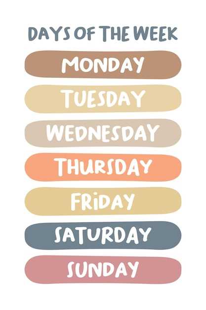 days of the week poster free printable days of the week poster free printable