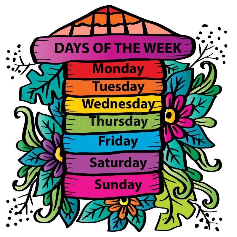 days of the week poster free printable days of the week poster free printable