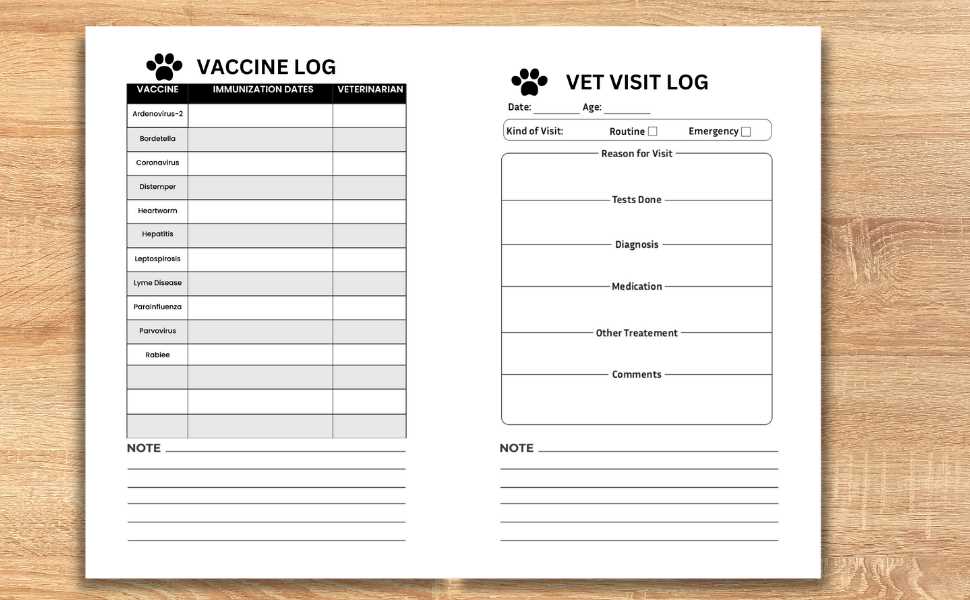 dog vaccination record printable dog vaccination record printable