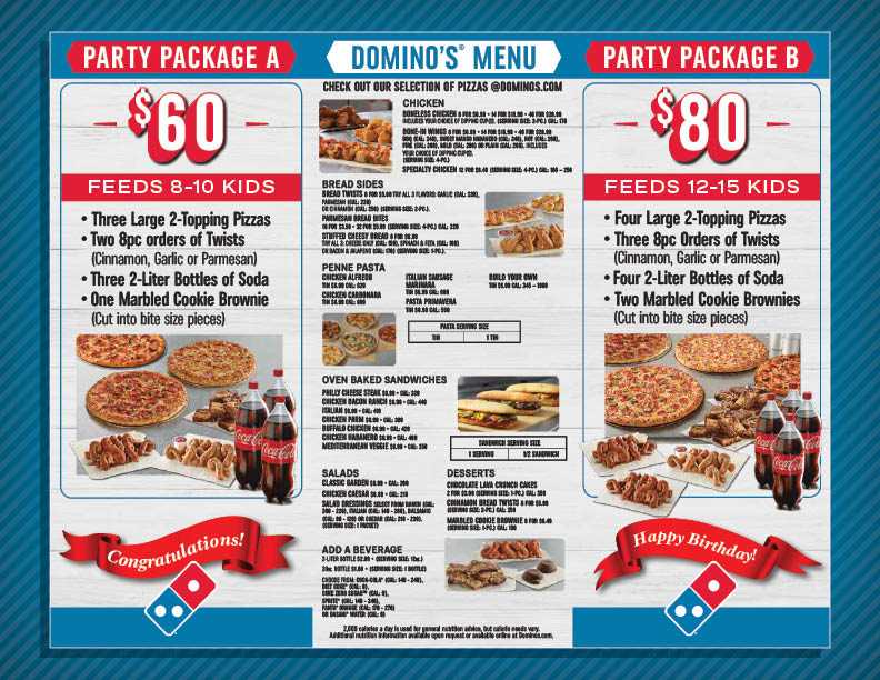 dominos printable menu dominos printable menu