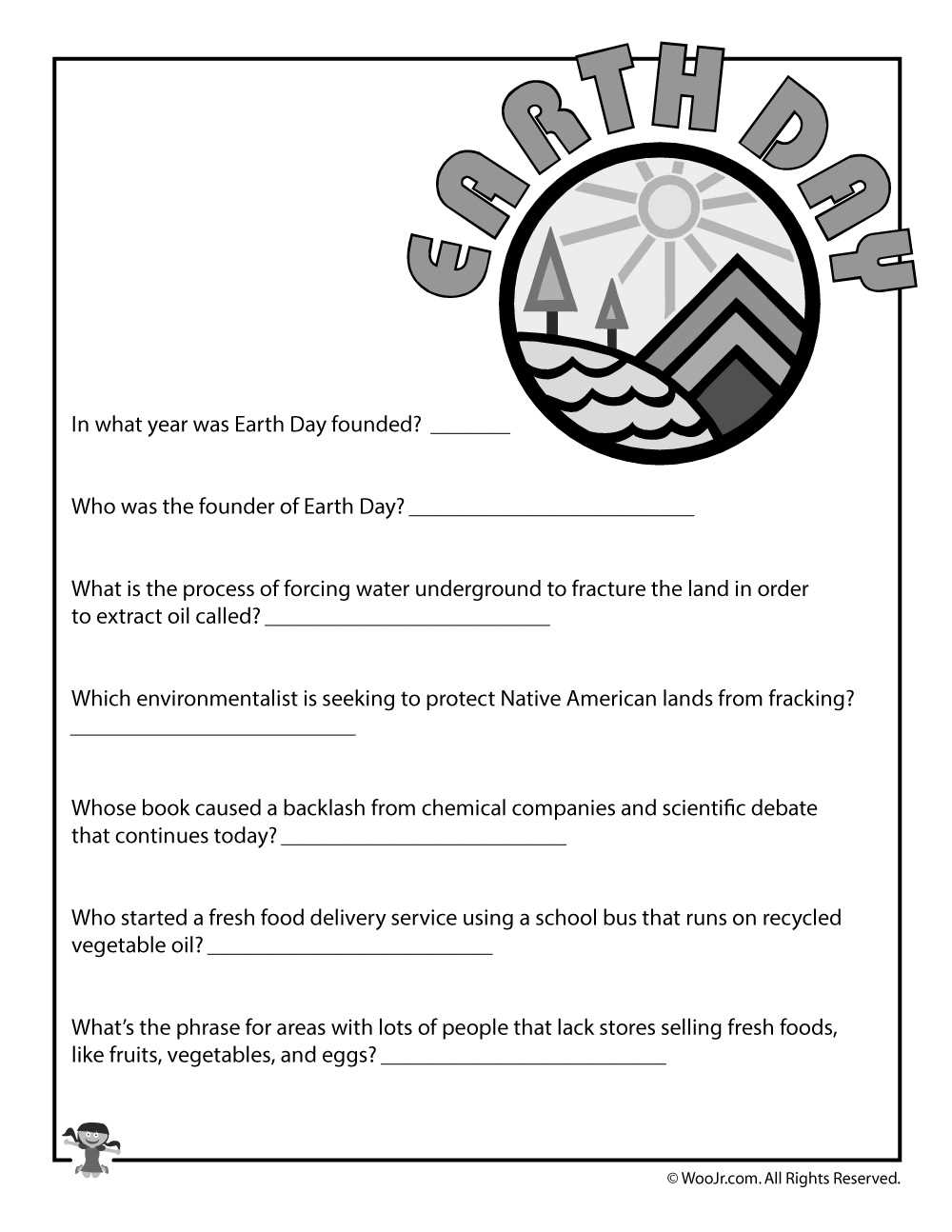 earth day printable worksheets