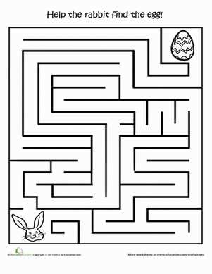easter printable mazes
