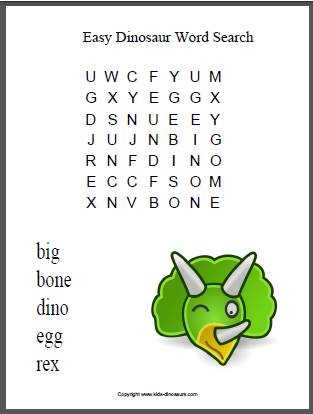 easy word search printable