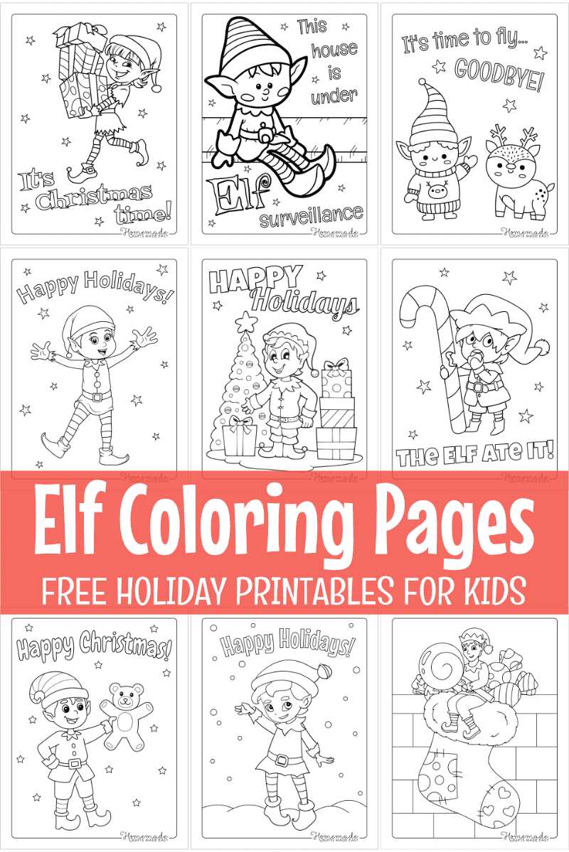 elf on the shelf colouring pages printable elf on the shelf colouring pages printable