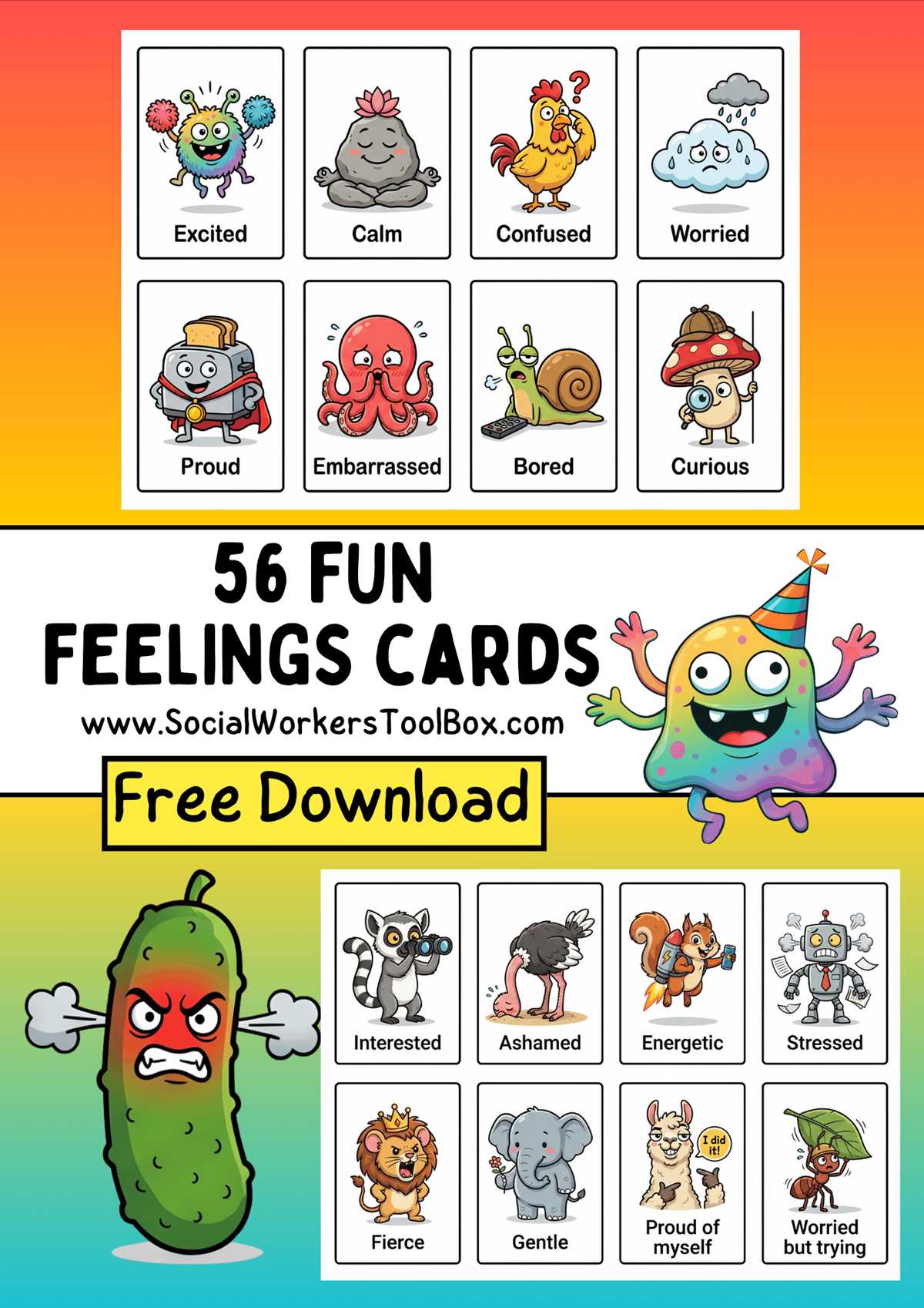 emotions cards printable free