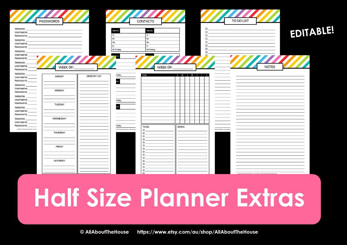 etsy planner printables etsy planner printables