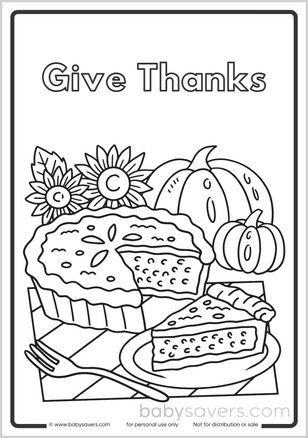 fall coloring page printable