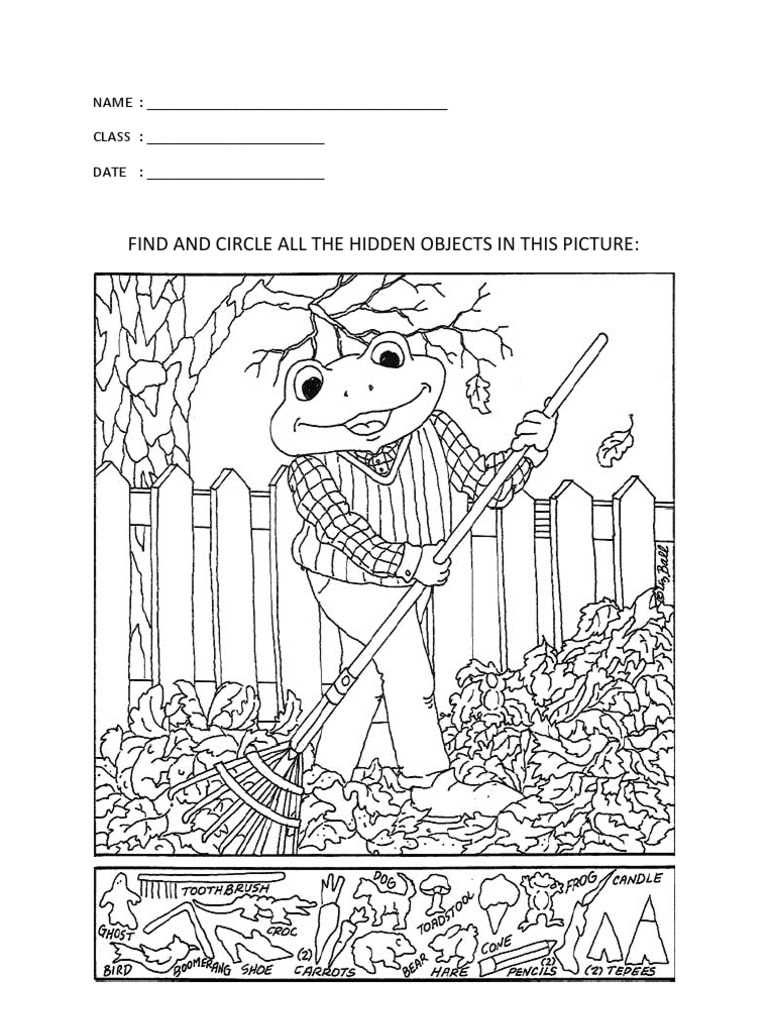 find the hidden objects printables