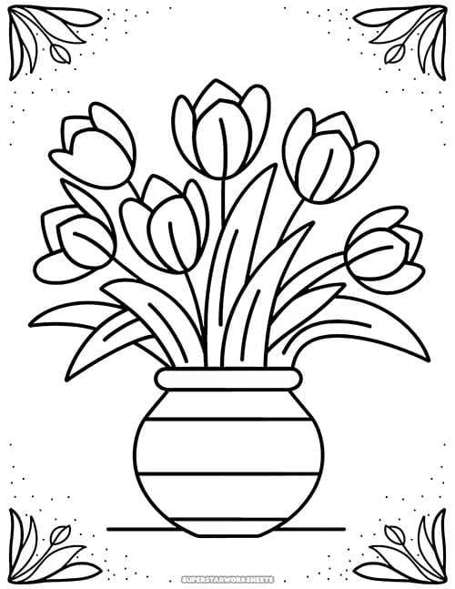 flower printable coloring page flower printable coloring page