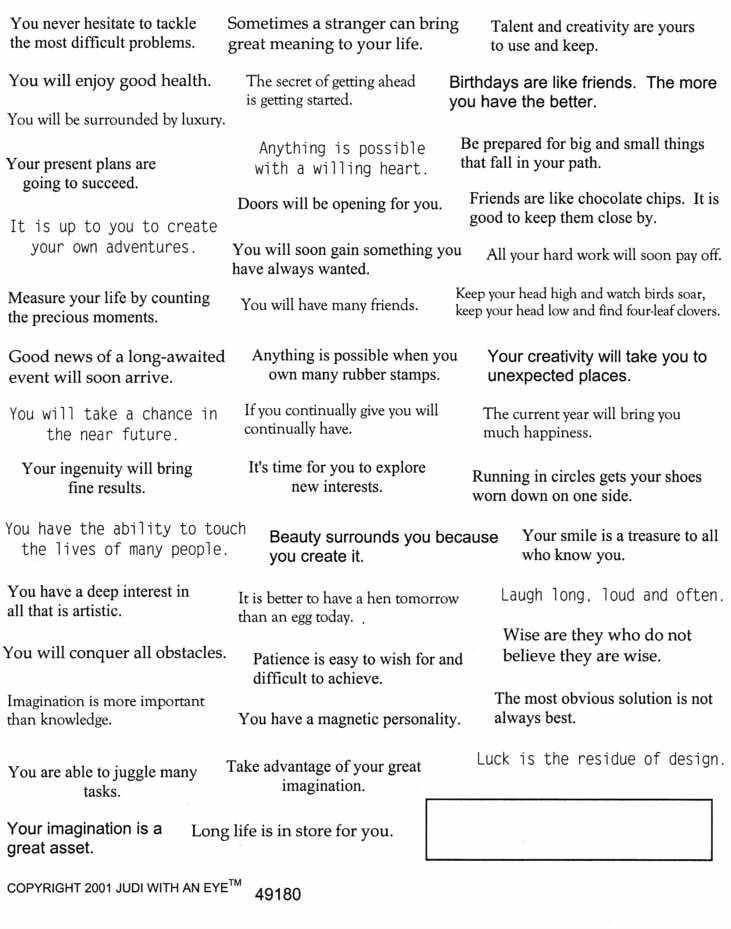 fortunes for fortune cookies printable fortunes for fortune cookies printable