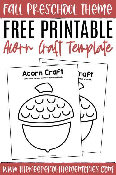 free acorn template printable free acorn template printable