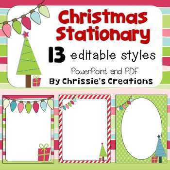 free christmas stationary printables