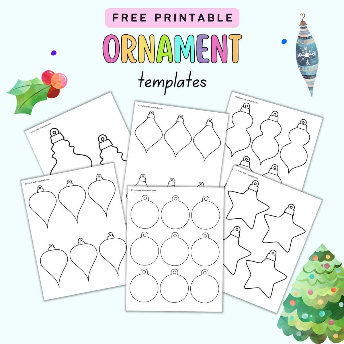 free christmas tree decorations printables free christmas tree decorations printables