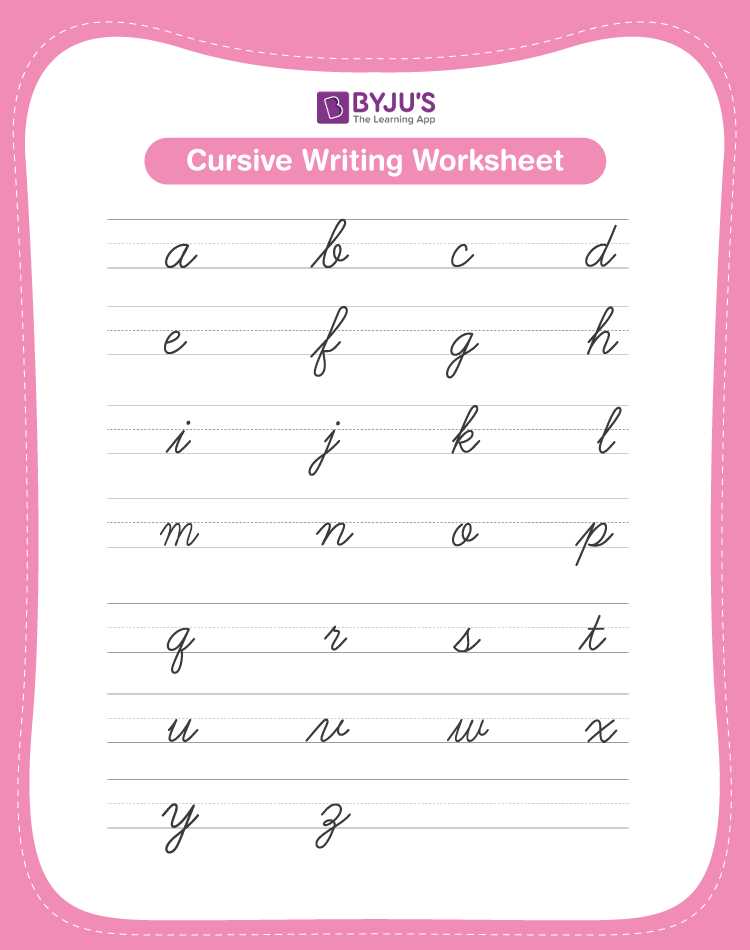 free cursive printable alphabet free cursive printable alphabet